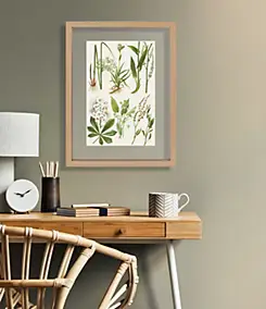 Cadre photo en bois aspect chêne, double verre 21 x 29 Ariane, Duali