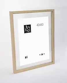 Cadre photo double verre effet chêne l.40 x H.50 cm