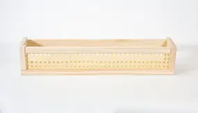 Étagère murale en bois effet chêne et cannage rotin L.50 x H.10 x P.10 Ariane