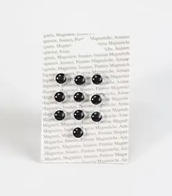 10 aimants ronds coloris noir Ø.9 x l.6 mm