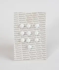 10 aimants ronds coloris blanc Ø.9 x l.6 mm