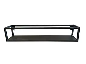 Étagère murale en métal noir L.50 x H.20 cm Ariane
