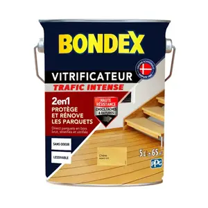 Vitrificateur satin chêne clair pour protection et décoration des parquets 5 L
