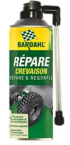 Bombe anti-crevaison répare & regonfle Bardahl