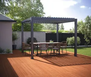 Pergola bio climatique aluminium et acier galvanisé 3 X 3 M