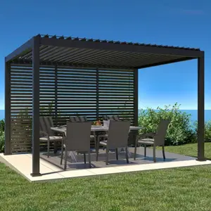 Panneau persienne en aluminium gris anthracite cote 4m