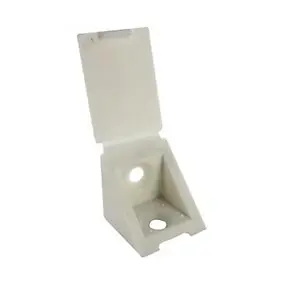 4 taquets équerre d'étagère à visser plastique blanc