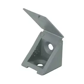 4 taquets équerre d'étagère à visser plastique gris