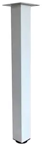 Pied pour table haute blanc