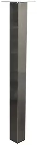 Pied carré pour table haute 60x60 mm H. 710 mm