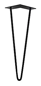 Pied de meuble en triangle en acier noir Cime H. 40 cm