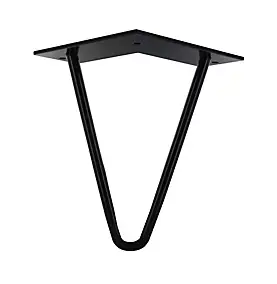 Pied de meuble en triangle en acier noir Cime H. 16 cm