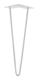 Pied de meuble filaire H. 40 cm Cime acier blanc