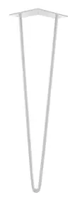Pied de meuble filaire H. 50 cm Cime acier blanc