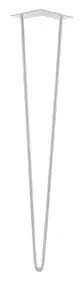 Pied de meuble filaire H. 71 cm Cime acier blanc