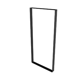 Pied de meuble cadre en acier noir Cime H. 85 cm