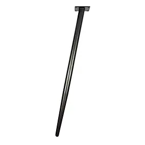 Pied de meuble fuseau en acier noir Cime H. 71 cm