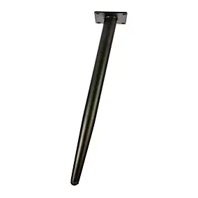 Pied de meuble fuseau en acier noir Cime H. 41 cm