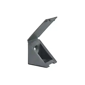 4 taquets pour étagère en plastique H. 2,2 cm gris