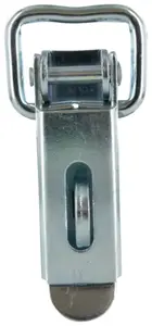 Fermoir avec porte-cadenas et crochet en acier zingué 76 mm