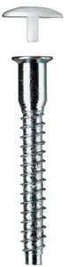 10 vis d'assemblage à tête fraisée cruciforme en acier zingué L. 50 mm