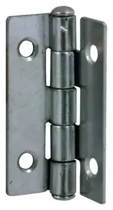 2 charnières en acier zingué 22x35x0,8 mm