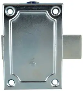 Verrou en applique en acier poli 25 mm pour meubles et caissons