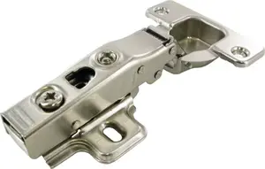 2 charnières invisibles clipsables acier nickelé pour meubles et caissons