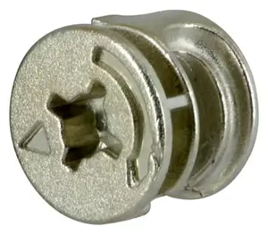 Ferrure d'assemblage à excentrique acier, zamak et plastique Ø 15 mm