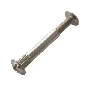 Vis de liaison en acier nickelé 25x35 mm pour meubles et caissons - 20 pièces