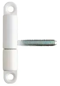 Fiche à visser à platine en acier époxy blanc Ø 15 mm