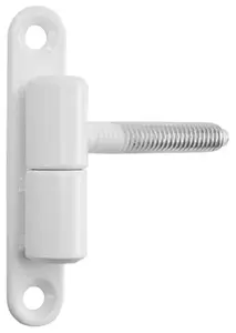 Fiche à visser à platine en acier époxy blanc Ø 13 mm