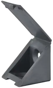 Taquet équerre simple en plastique gris 22 x 22 x 23 mm