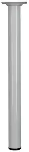 Pied rond en acier blanc pour table basse Ø 30 mm H. 350 mm