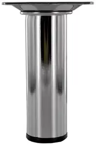 Pied rond en acier chromé Ø 30 mm H. 100 mm