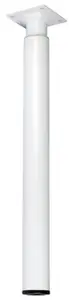 Pied réglable pour table basse en acier blanc H. 30 à 50 cm