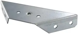 Assembleur d'angle en acier zingué pour pied à tige filetée M8 tout type de lits 120x120 mm