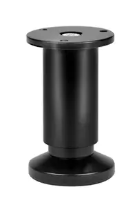 Pied réglable en aluminium noir - H. 100 mm