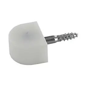 24 taquets à visser plastique blanc ø3 mm
