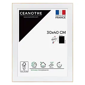 Cadre Newton blanc l.30 x H.40 cm Ceanothe