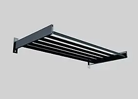 Brise-soleil pour baie-vitrée aluminium gris Alumin'home Bandol 1,48 X 0.75 m