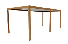 Pergola bioclimatique autoportante manuelle Salto Alumin'home aluminium aspect bois - 6 x 3 m