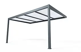 Carport adossé aluminium gris RAL 7016 Cosmeo 3 x 5 m Alumin'home
