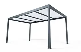 Carport autoportant aluminium gris RAL 7016 Cosmeo 3 x 5 m Alumin'home