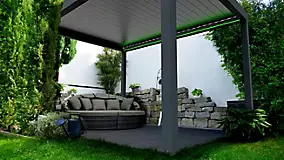 Eclairage pour pergola Oviedo gris 6m (2 barrettes bande led)