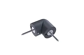 Articulation pour main courante aluminium gris