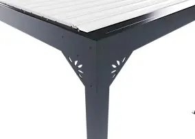 4 angles renforts en aluminium gris foncé RAL 7016 pour pergola autoportante Salto Alumin'home