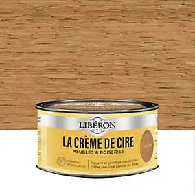 Crème de cire meubles et boiseries pâte Libéron chêne doré 500ml