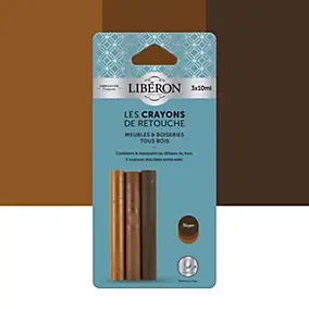 Crayon de retouche bois noyer 3 x 10 ml Libéron
