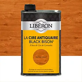 Cire liquide antiquaire black bison pour meubles Libéron merisier foncé 500ml
